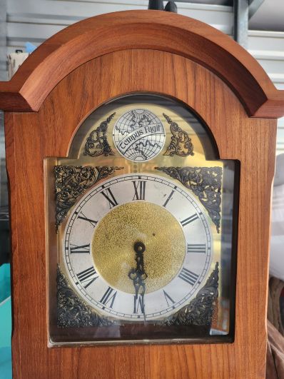 Vintage Grandmother Clock with Tempus Fugit Dial Image