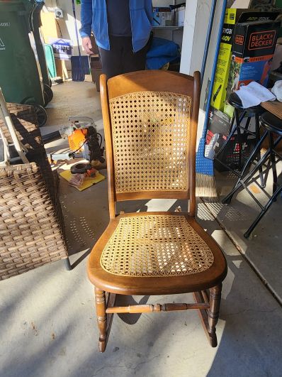 Antique Cane Rocking Chair Image