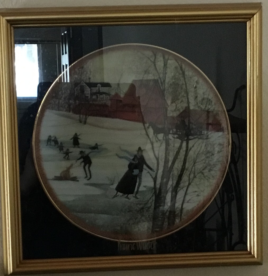 P. Buckley Moss “Prairie Winter” – 13" Framed Collector Plate Image
