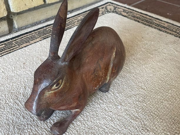 Vintage cast iron bunny made in india Image