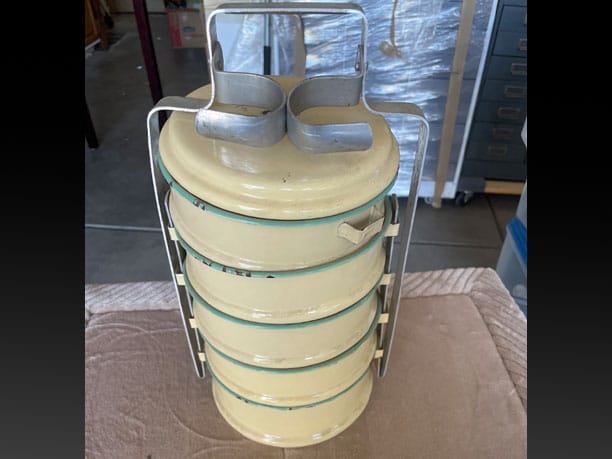Vintage Enameld Tiffin Food Carrier
