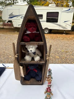 Boyds Bears Patriotic Wooden Boat Display Image