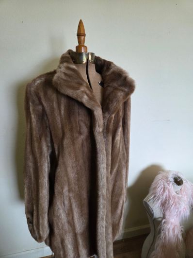 Vintage Tissavel of France Faux Fur Coat Brown Plush The Fashion Place Image