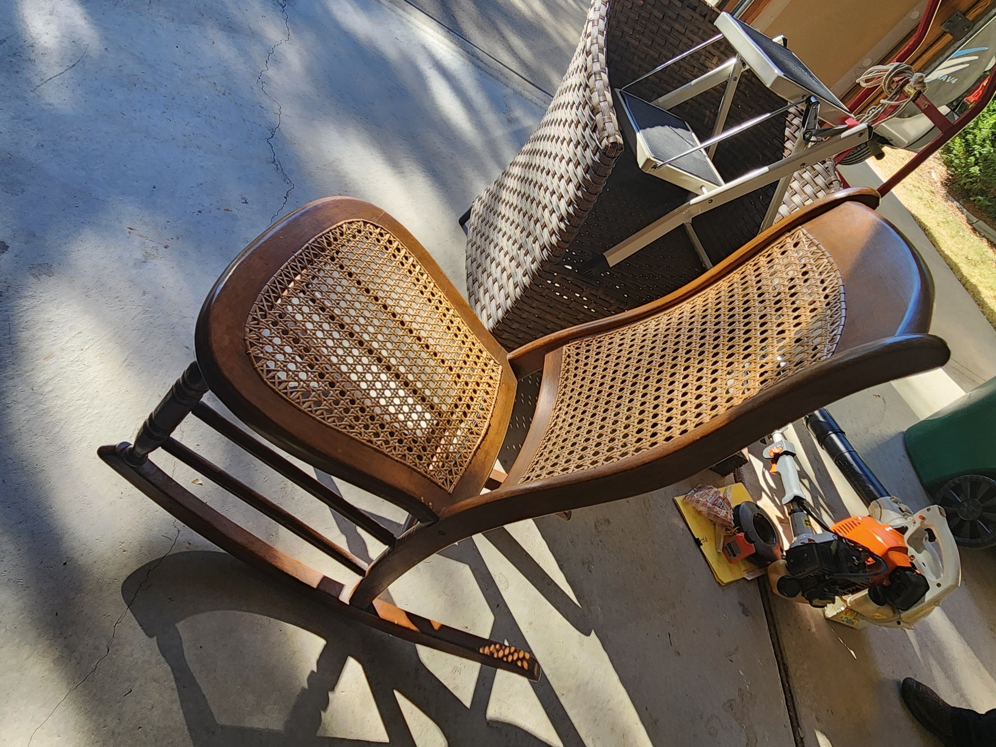 Antique Cane Rocking Chair Image