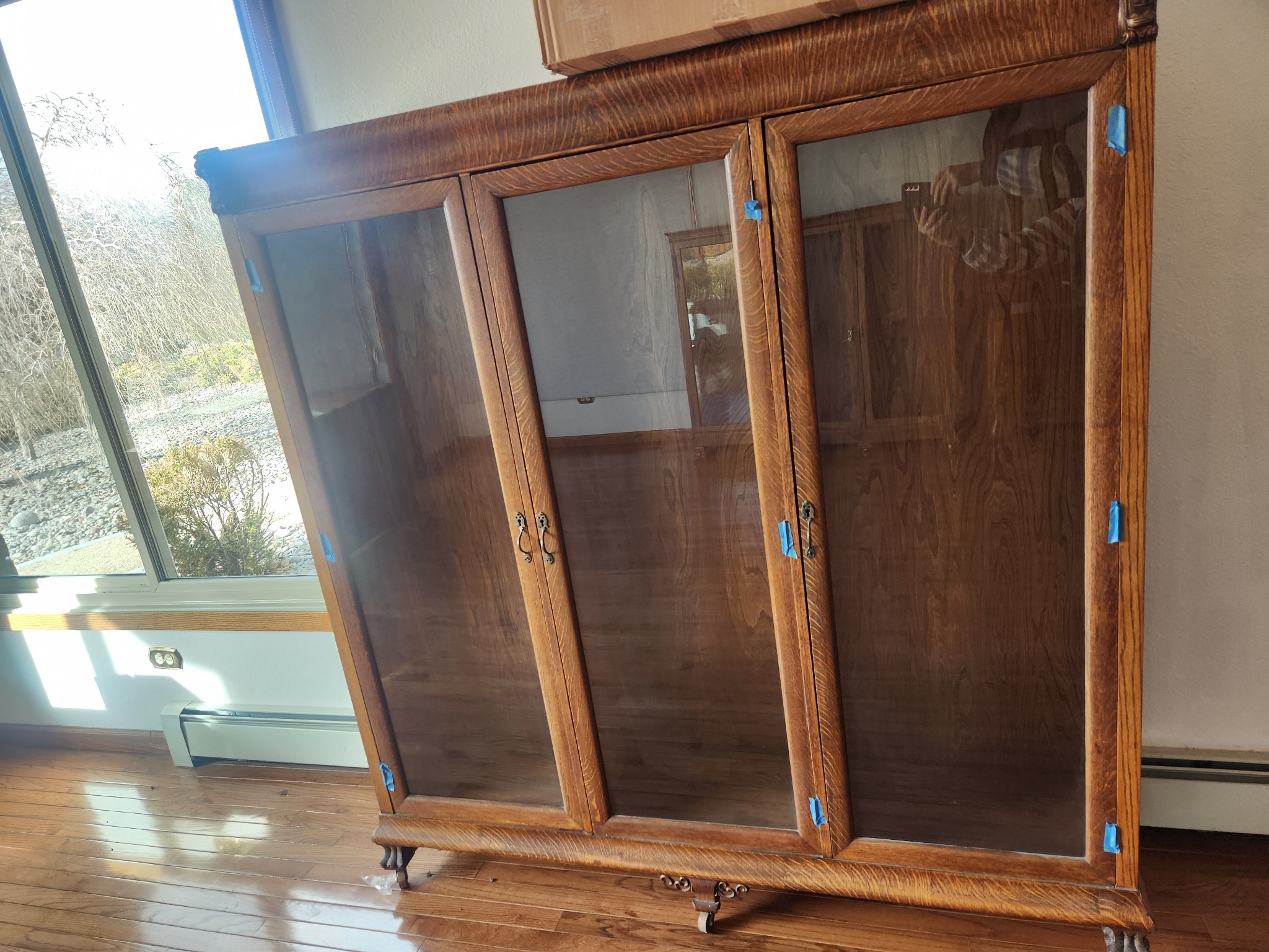 Large Bookshelf with Glass Doors Image