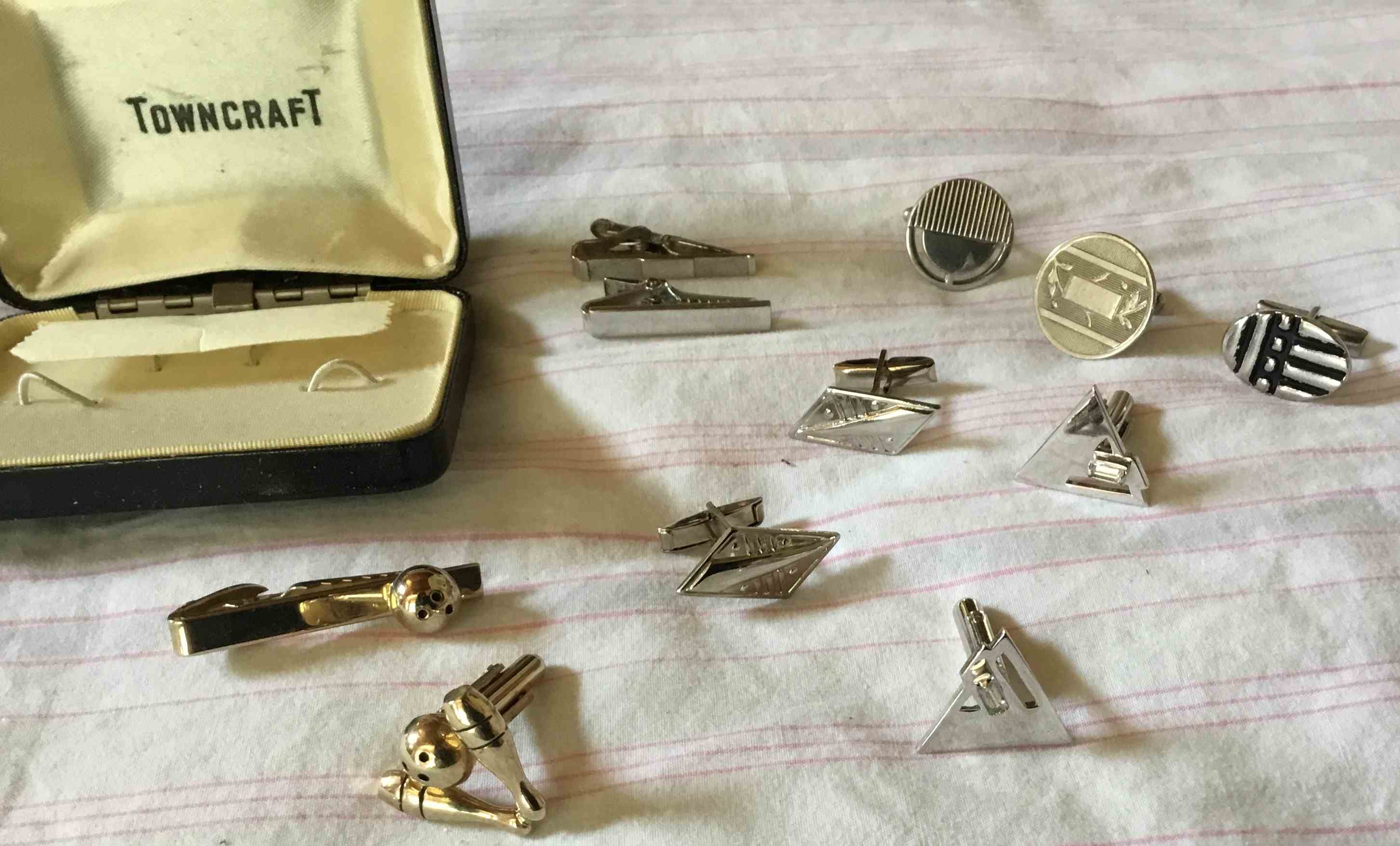 Various Used Cuff Links and Tie Clips - Awaiting Appraisal Image