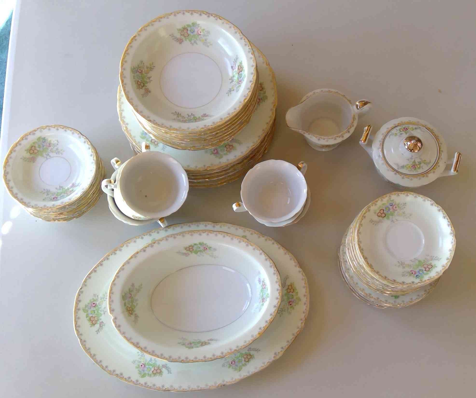 Vintage Empire China Set – Made in Japan – Elegant Floral & Gold Trim - Incomplete Set Image